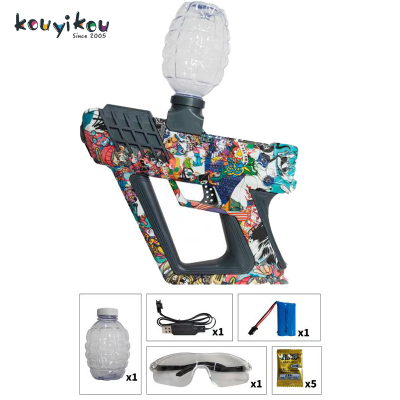 2023 Electric Auto Burst Pistol Quick Paintball Shooter Handgun Water Bomb Shoots Gun Toy