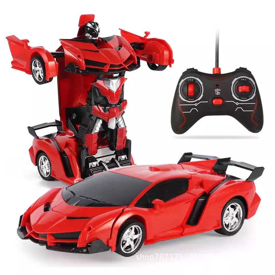 KYK Juguetes Para Ninos 2023 Remote Control Car One Button Transformation Radio Control Vehicle Car Robots Kid Toy