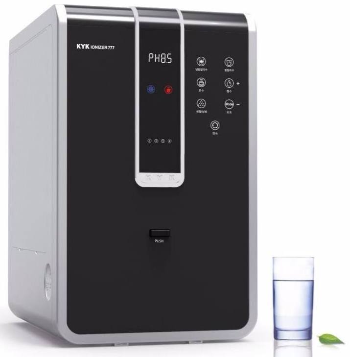 Korea KYK 707/Auto-hide water tap machine/High Quality Alkaline Water Ionizer maker/4 Plates Hot and cold water dispenser