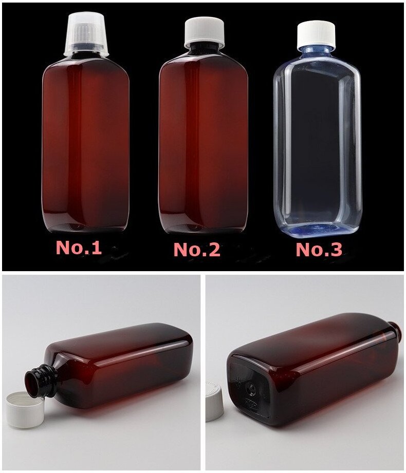 500ml/16OZ Clear PET Container Pharmaceutical Cough Syrup Liquid Oral Plastic Bottle