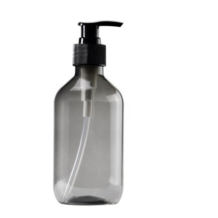 Wholesale Green Grey Transparent Empty 300ml Pp Pet Plastic Hair Oil Bottles Shampoo Bottle With Lotion Pump