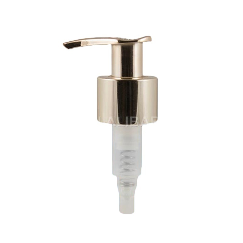 Gold Paint Cap Long Nozzle Non Spill Hand Cream Pump For Lotion Bottle