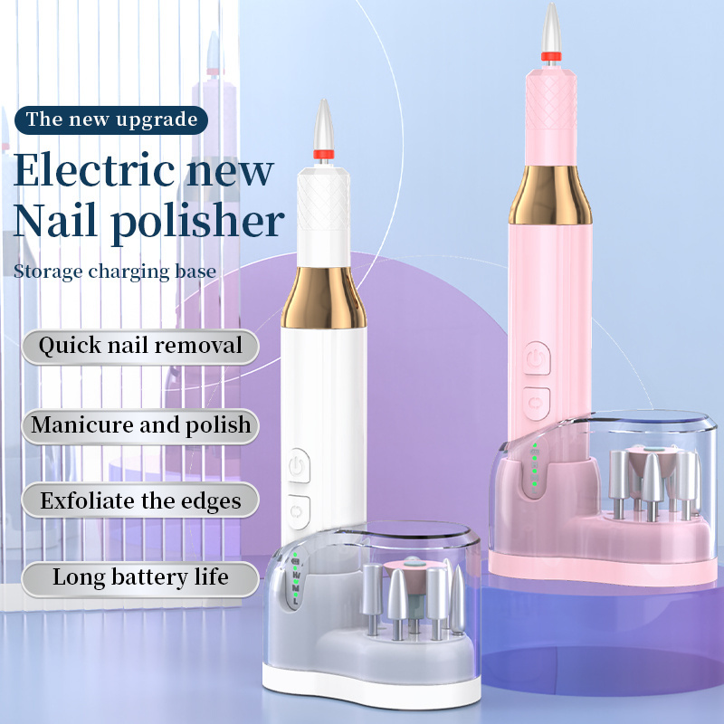 Electric Nail Drill Sander Gel Removing Portable Electric Drill Set Drill Bit Nail Polishing Machine