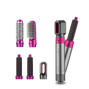 Multifunctional 5 In 1 Hair Dryer Comb Set Hair Dryer Professional Salon Curling Iron High Speed Comb Hair Dryer