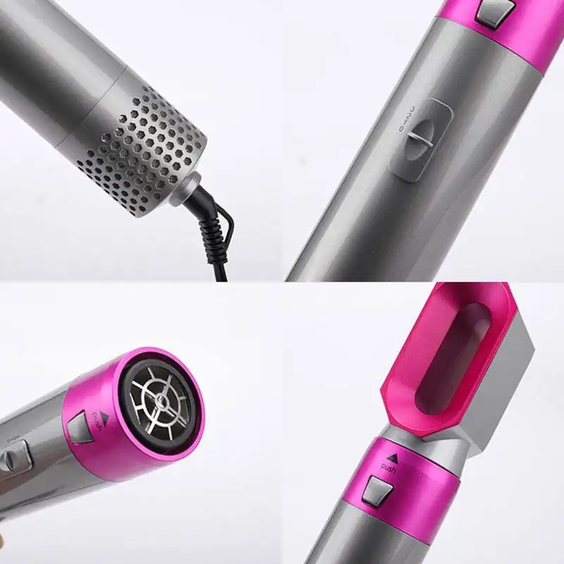 Multifunctional 5 In 1 Hair Dryer Comb Set Hair Dryer Professional Salon Curling Iron High Speed Comb Hair Dryer