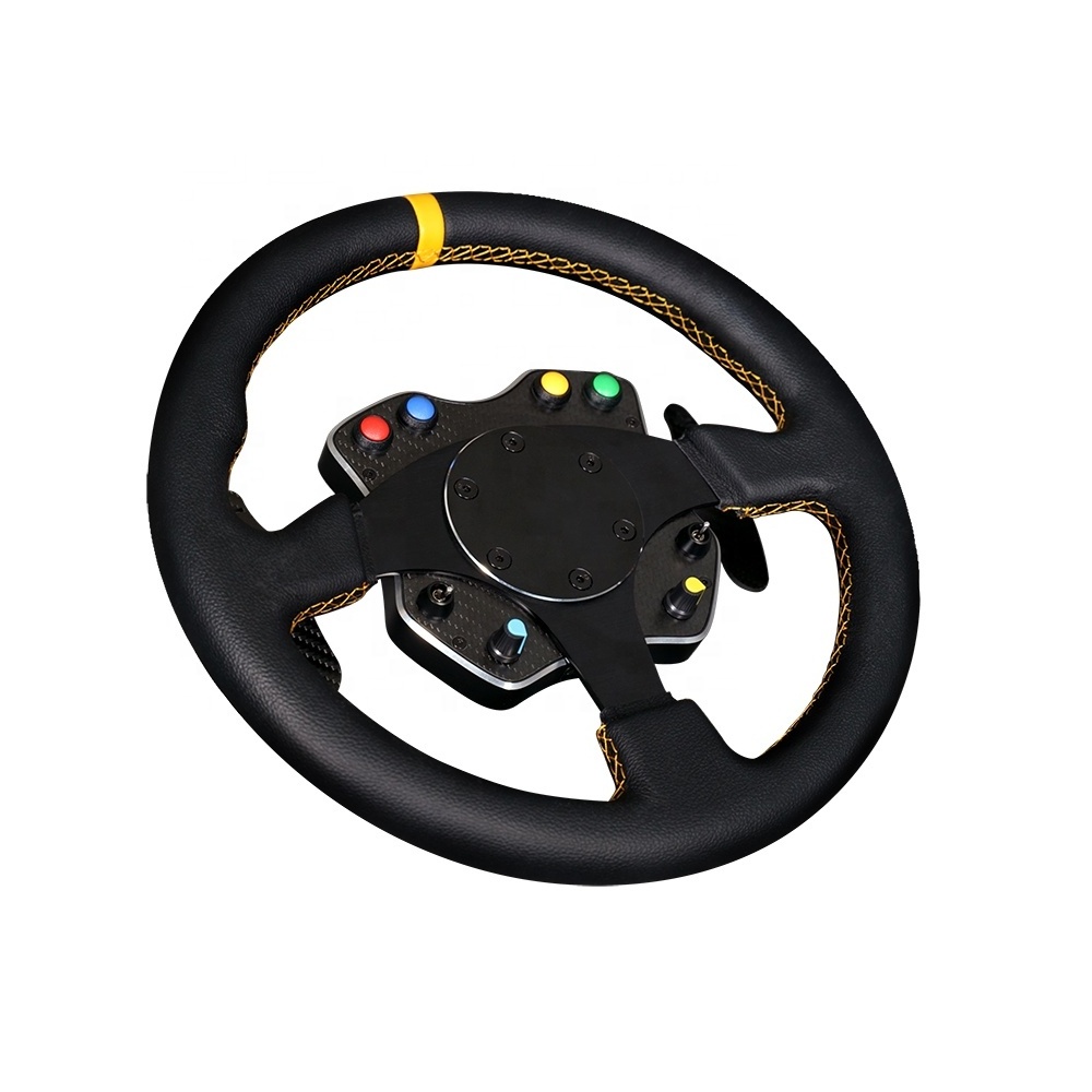 Custom JDM Leather SPORTS Steering Wheel Racing Car 320mm Suede Leather Steering Wheel for Sim Racing control