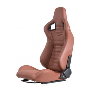 Universal Brown Color  Adjustable Sport Style Simulator High Quality  Seats Car Accessories Car Bucket Seat Racing Seat