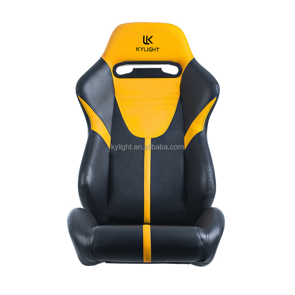 Racing Seat Pair Of Bucket Seats With Dual Lock Sliders for Front-Back Adjustment, PVC Leather