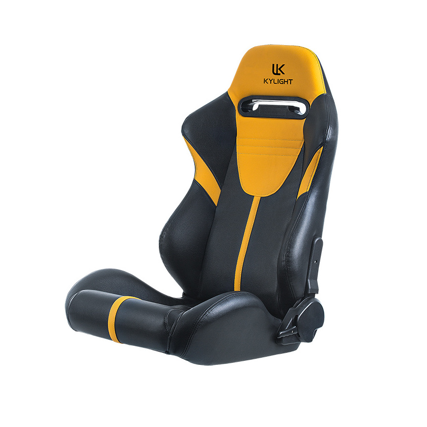 Racing Seat Pair Of Bucket Seats With Dual Lock Sliders for Front-Back Adjustment, PVC Leather