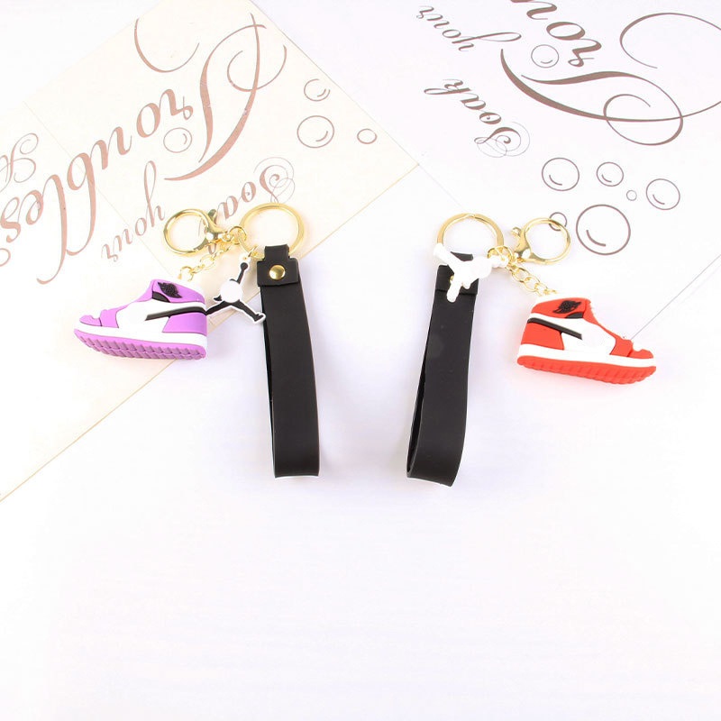 Wholesale Soft PVC Aj 3D Sneaker Mini Rubber Shoe Keychain for Promotion