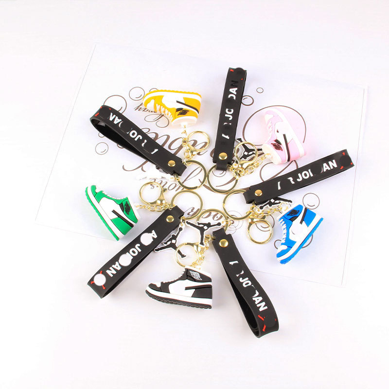 Wholesale Soft PVC Aj 3D Sneaker Mini Rubber Shoe Keychain for Promotion