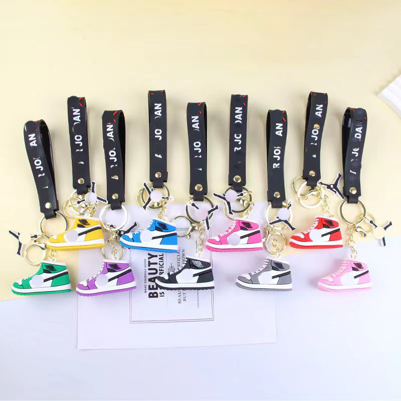 Wholesale Soft PVC Aj 3D Sneaker Mini Rubber Shoe Keychain for Promotion