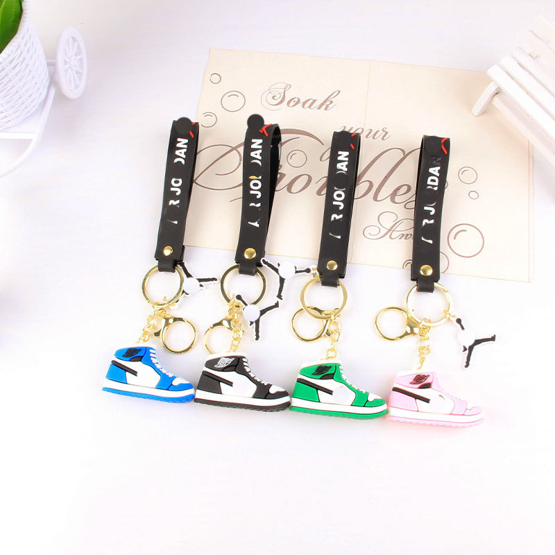 Wholesale Soft PVC Aj 3D Sneaker Mini Rubber Shoe Keychain for Promotion