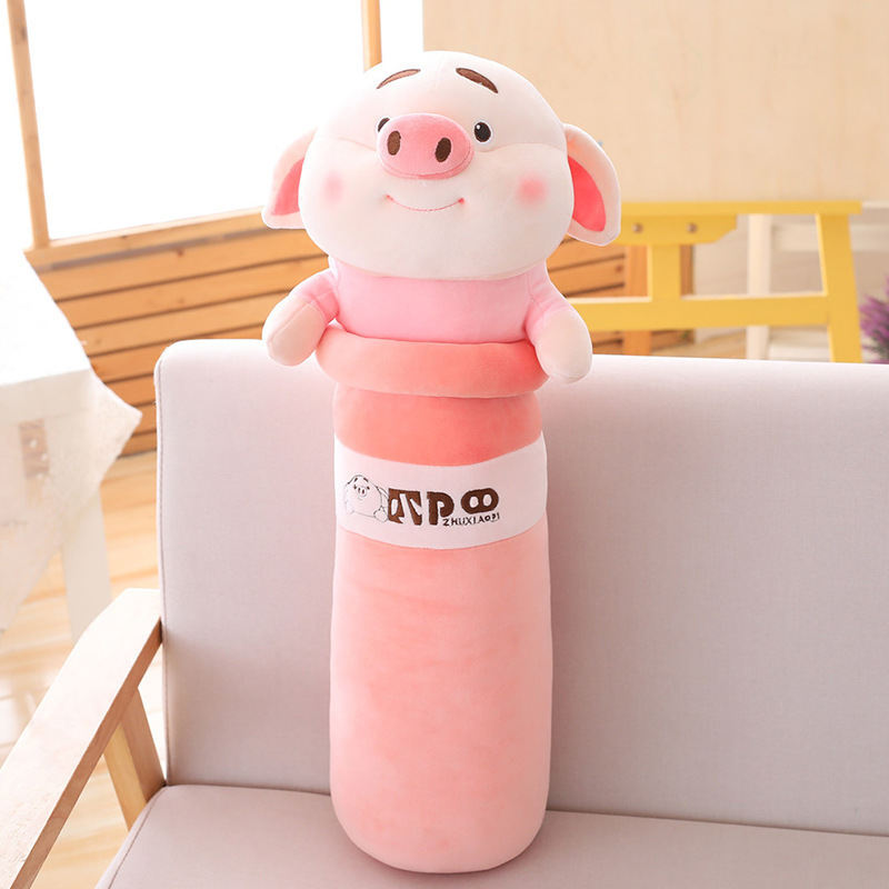 Wholesale Cute Cat Kitty Doll Long Strip Pillow Stuffed Plush Toy Children's Birthday Gift Doll Animal Giant Strawberry Pillow