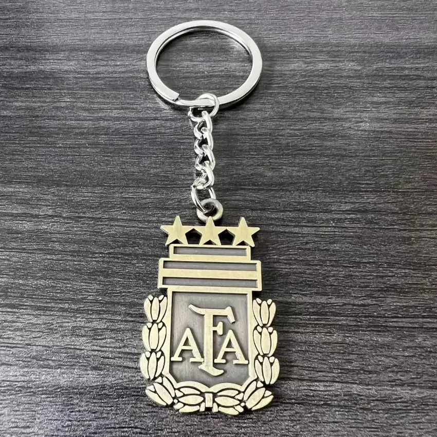 Europe's Football Leagues Club Keychain Soccer Club Logo Bronze Keychain