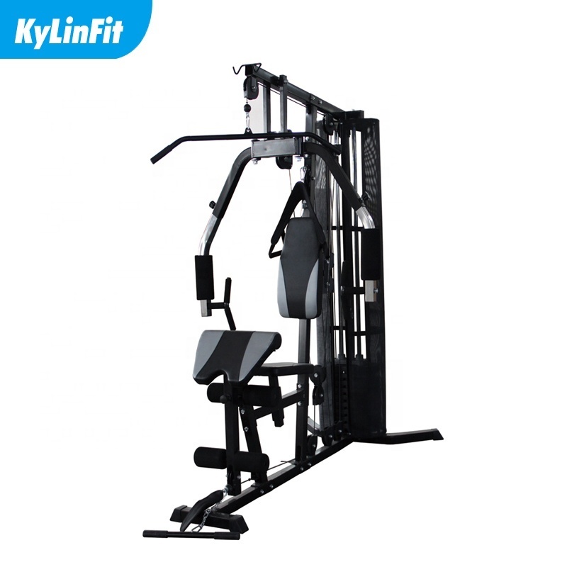 One Station Home Gym Fitness Equipment Pulldown Cable Machine With Protecting Fabric Net Cover&Weights