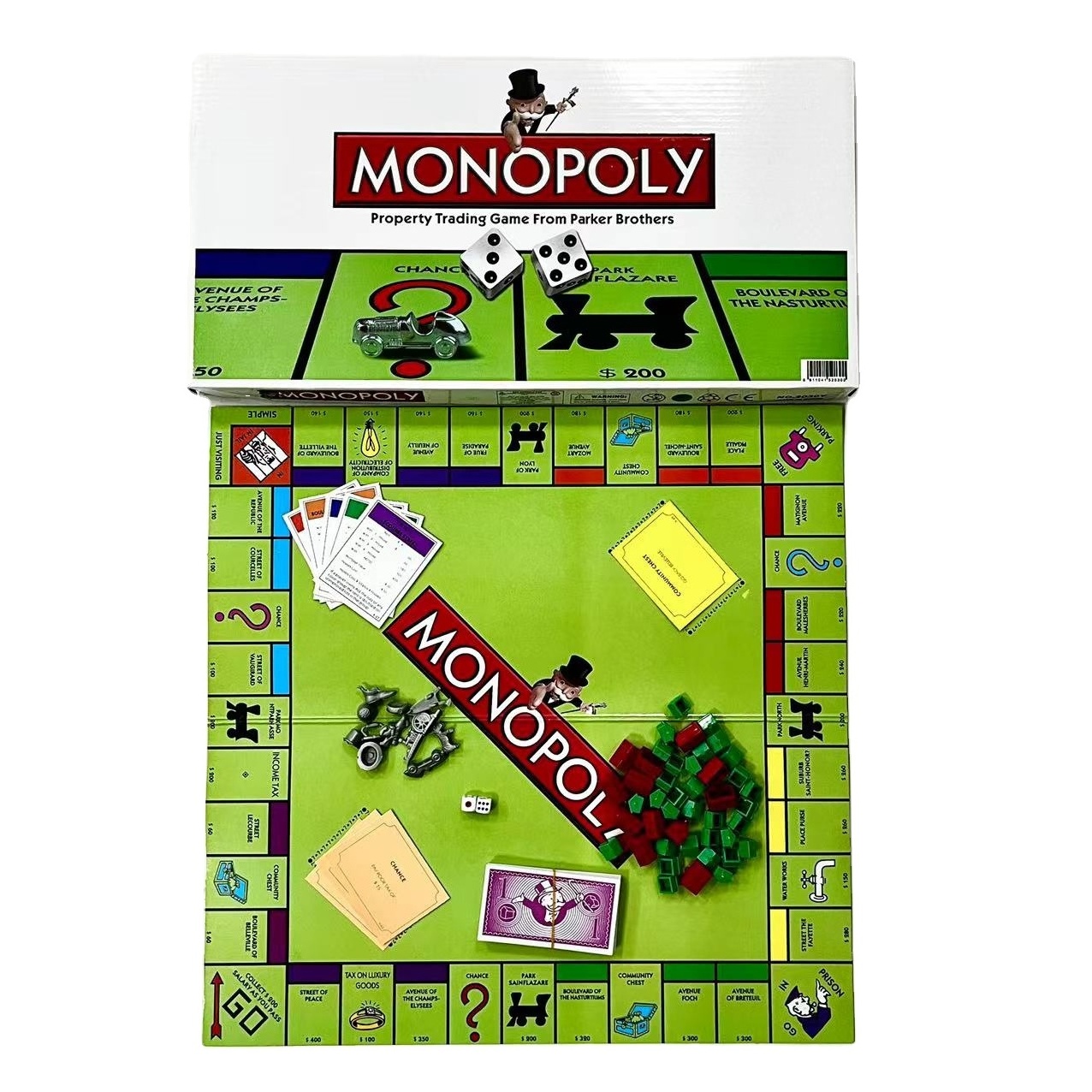 board game manufacture custom plastic miniature and cards for monopoli board game set