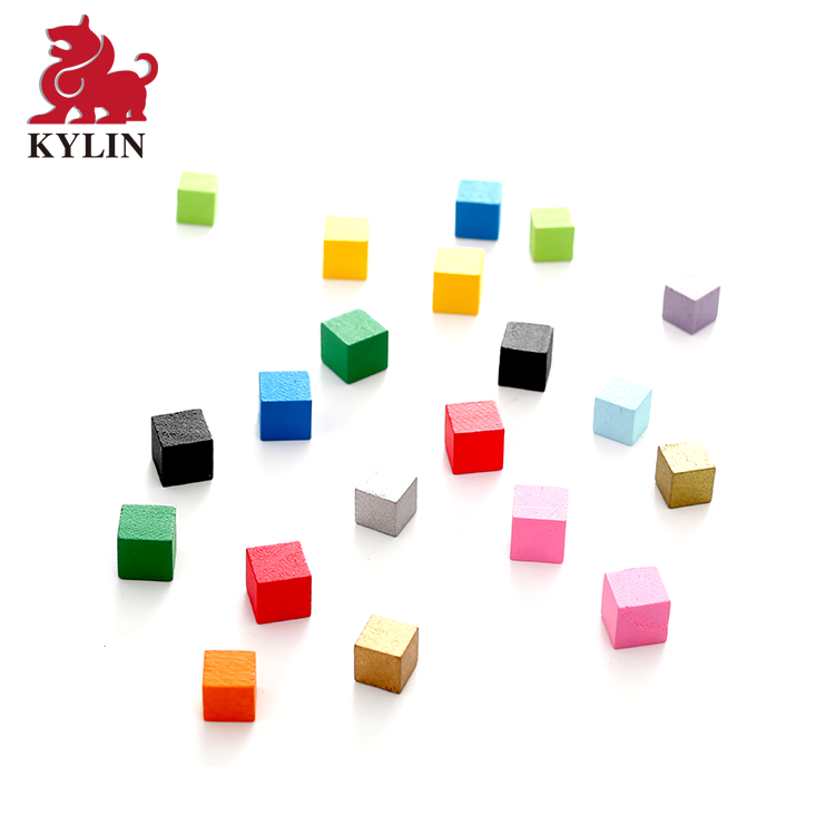 Wooden Color Cubes - Custom design colored board pieces game wooden cubes for game