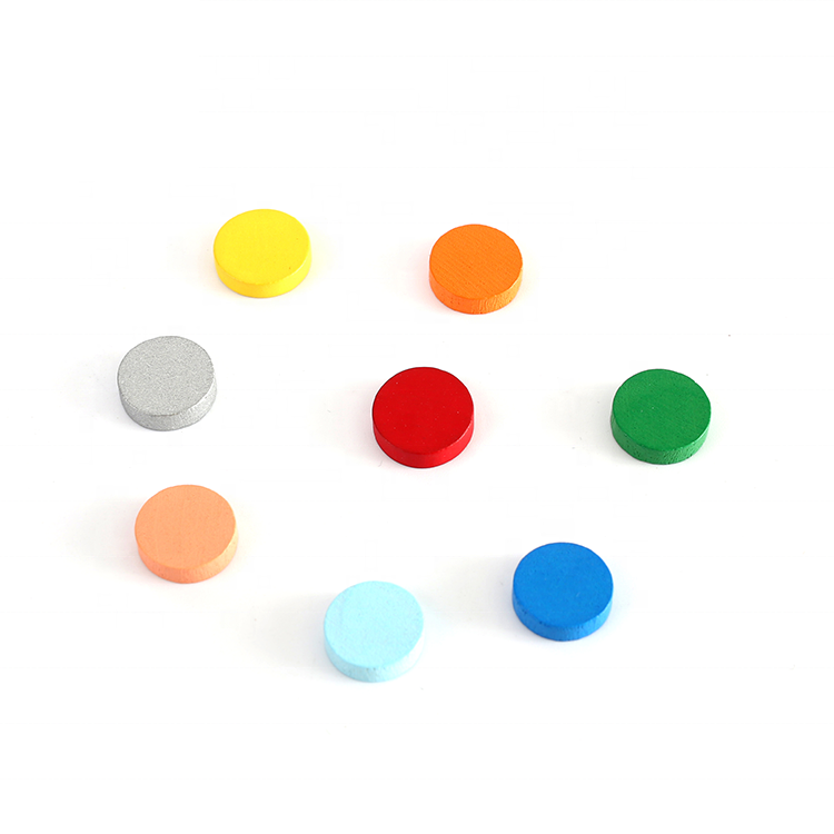 Wooden Round Circle Board Game Tokens Wooden Round Chips