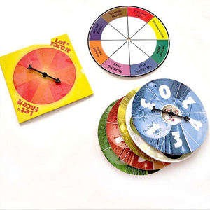 Coloured cardboard Spinners Optional Math Game Spinner with Rotating Arrow for Games and Teaching