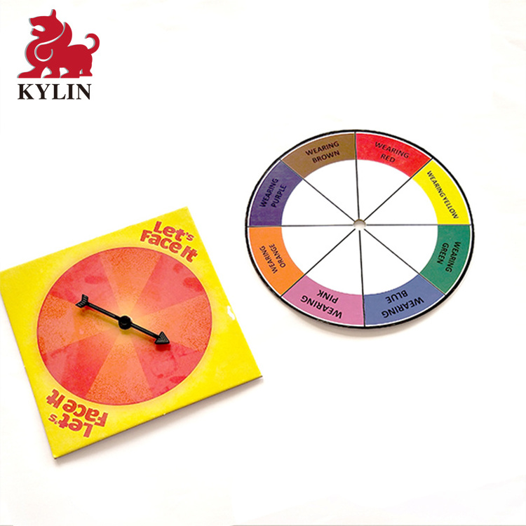 Coloured cardboard Spinners Optional Math Game Spinner with Rotating Arrow for Games and Teaching