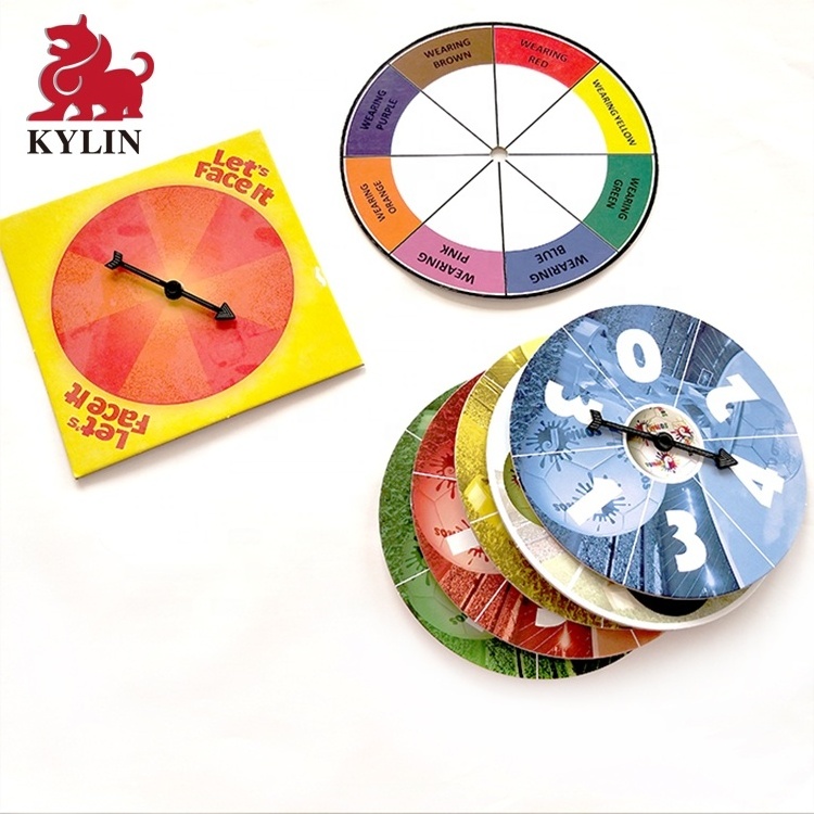 Customized printing game board with Rotating Arrow for Games and Teaching