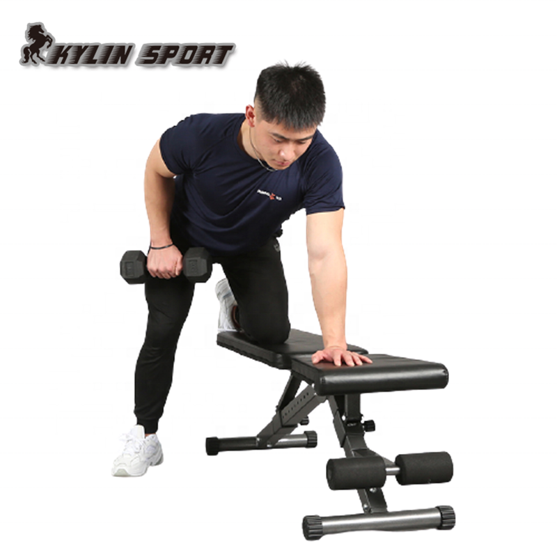 Kylinsport multifunctional home gym adjustable weight bench foldable sit up adjustable dumbbell bench