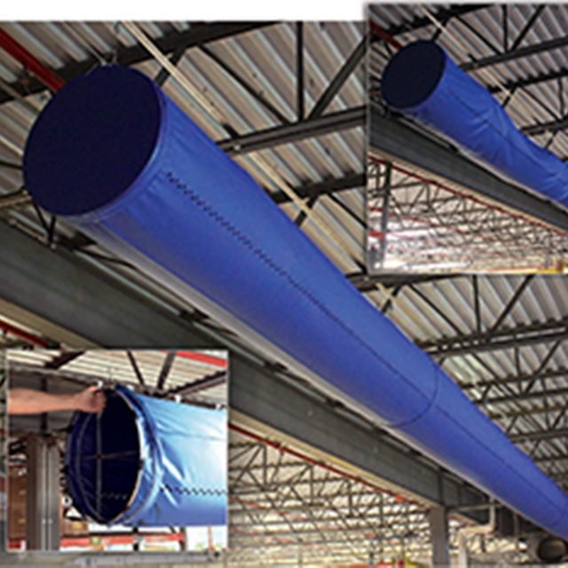 Wuajing Factory Wholesale Flame Retardant Polyester fabric textile ventilation air duct for stadium HVAC system