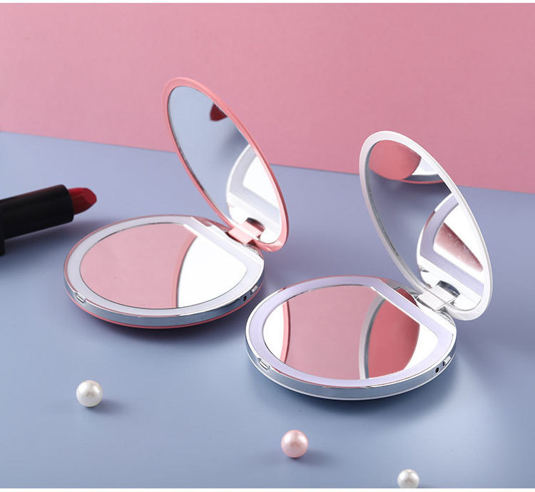 Touch Switch Antique Led Baby Selfie Cosmetic Custom Sensor Magnifying Mini Led Makeup Mirror