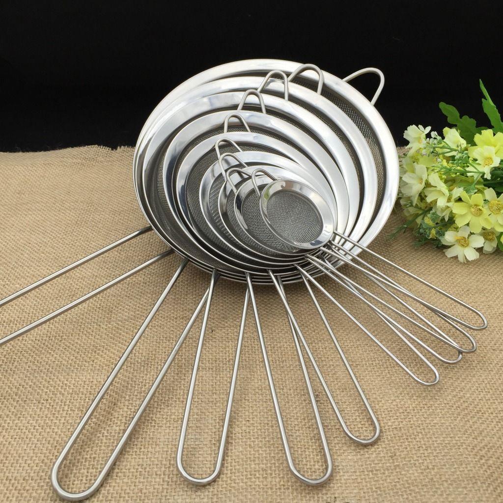 Kitchen Utensils Leaky Pots And Filters Set Of 3 Fine Mesh Sieve Stainless Steel Strainers