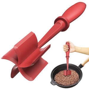 Meat Hamburger Chopper Hamburger Meat Masher Ground Beef masher Nylon Meat Smasher Tool Mix Chopper