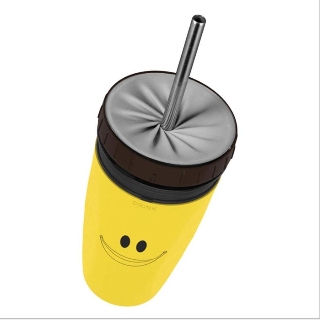 Coverless Non Spill Lidless twist Drink Cup Sippy Cup Student Men and Women Portable Kids Cup with Straw Twist Lock Lid