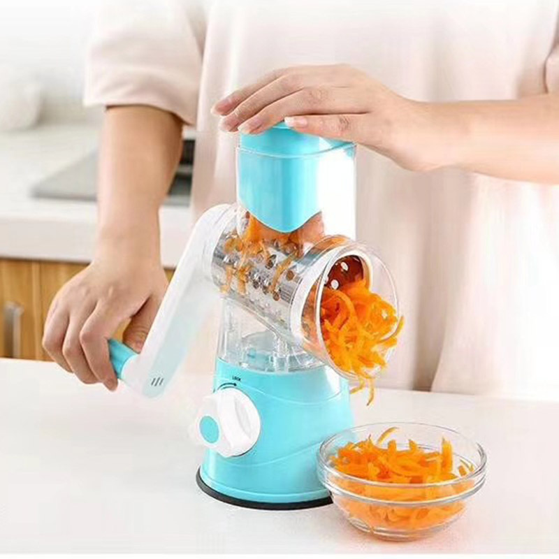 2023 New Design Wholesale Rotary Cheese Grater Shredder Round Mandoline Slicer Grinder Vegetable Chopper