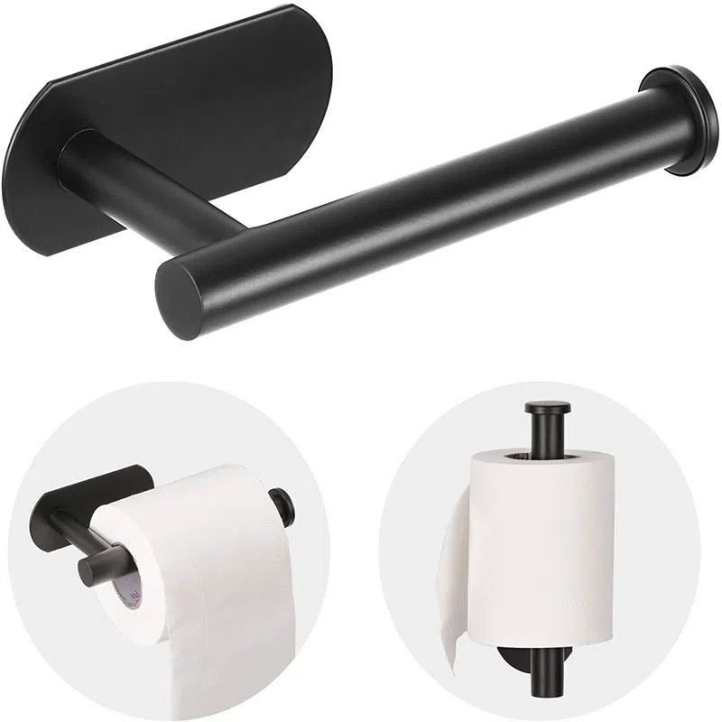 Kitchen napkin bathroom bathroom bathroom nail-free long roll paper holder Wall mounted stainless steel toilet paper holder