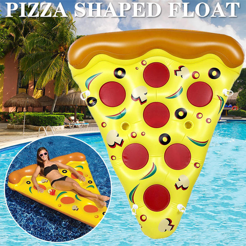 Wholesale Giant Inflatable Pizza Water Sport Play Equipment Floating Mattress Swimming Pool Float Bed