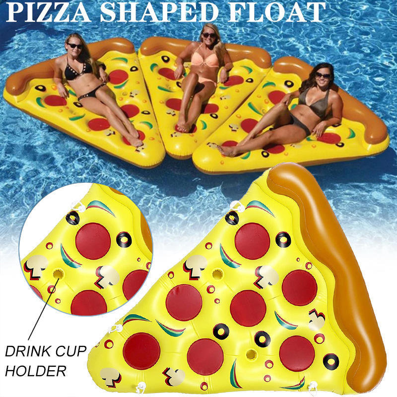 Wholesale Giant Inflatable Pizza Water Sport Play Equipment Floating Mattress Swimming Pool Float Bed