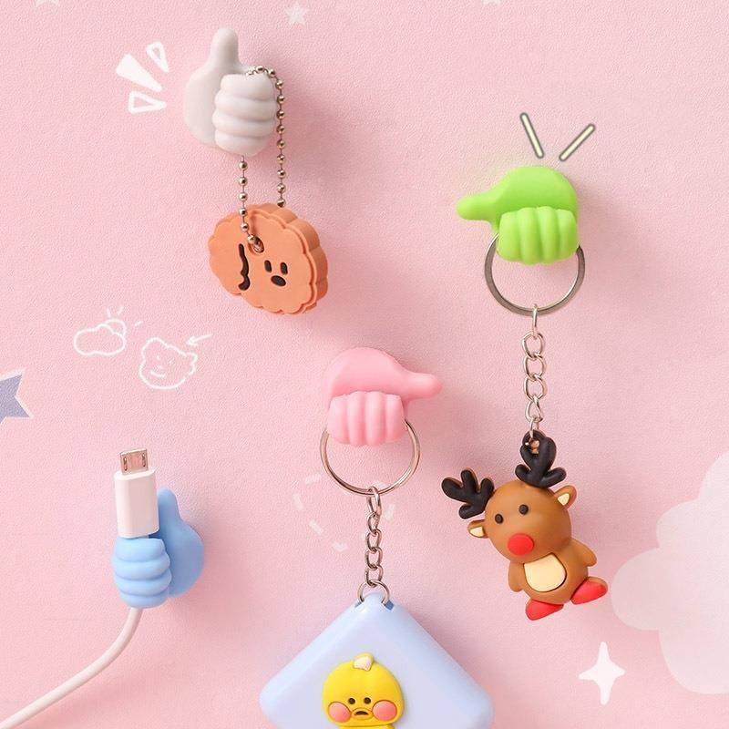 Thumb Wall Hook, Self Adhesive Thumb Cable Organizer Clips, Key Hook Holder Wall Hangers