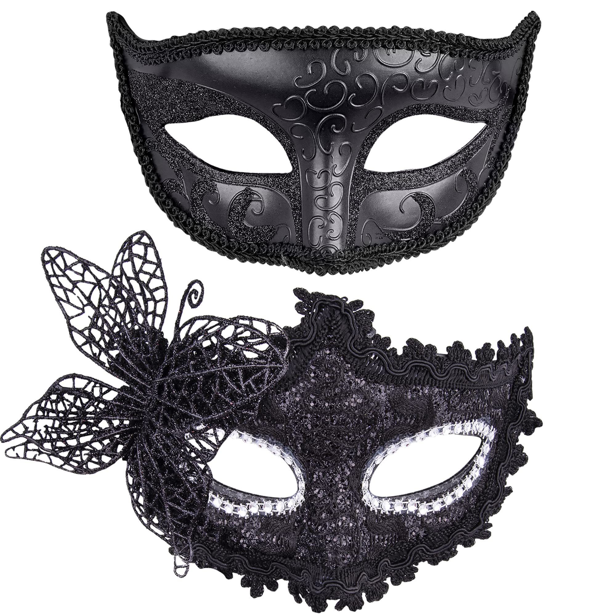 Luxury Masquerade Carnival Black Eye Mask with Lace Flower Mardi Gras Half Face Women Venetian Party Masks