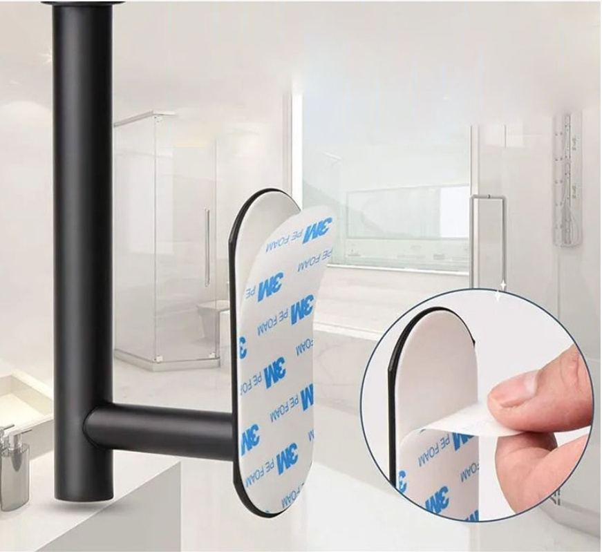 Kitchen napkin bathroom bathroom bathroom nail-free long roll paper holder Wall mounted stainless steel toilet paper holder