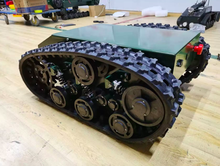 Customized Rubber tracked chassis undercarriage platform all terrain track chassis tracked vehicle for sale