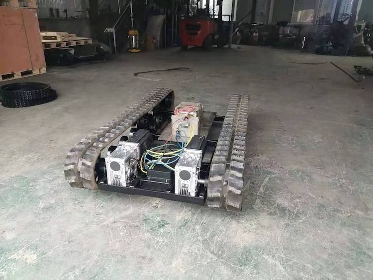 Light Aluminum Alloy tracked electric chassis/not heavy rubber track undercarriage parts small tracked vehicles for sale