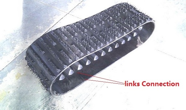 snow scooter rubber track snowmobile snowblower rubber crawler