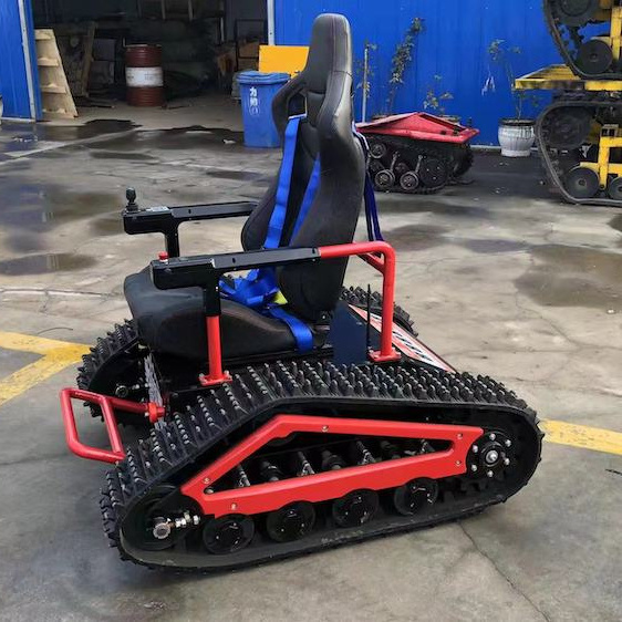 Rubber Tracked Wheelchair with remote control motor power Wheelchair Tracked Vehicle Electric