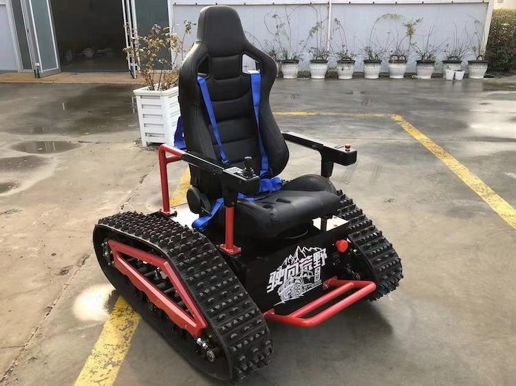 Rubber Tracked Wheelchair with remote control motor power Off road Vehicle walking on snow all terrain