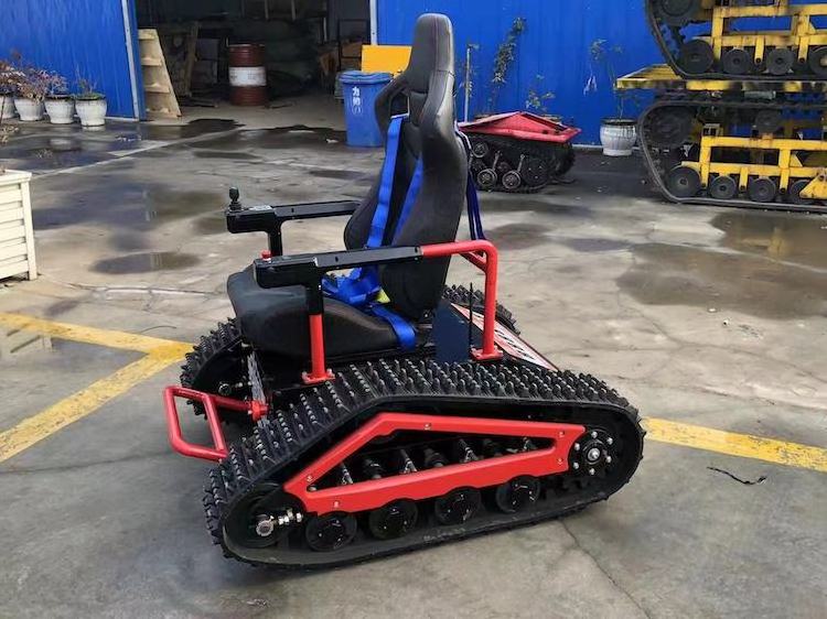 Rubber Tracked Wheelchair with remote control motor power Off road Vehicle walking on snow all terrain