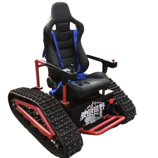 Rubber Tracked Wheelchair with remote control motor power Wheelchair Tracked Vehicle Electric