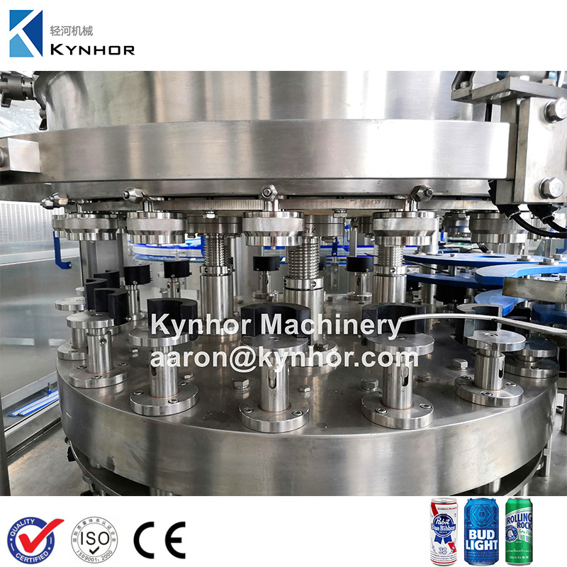 Full automatic can filling machine canning system for beer juice carbonated drinks