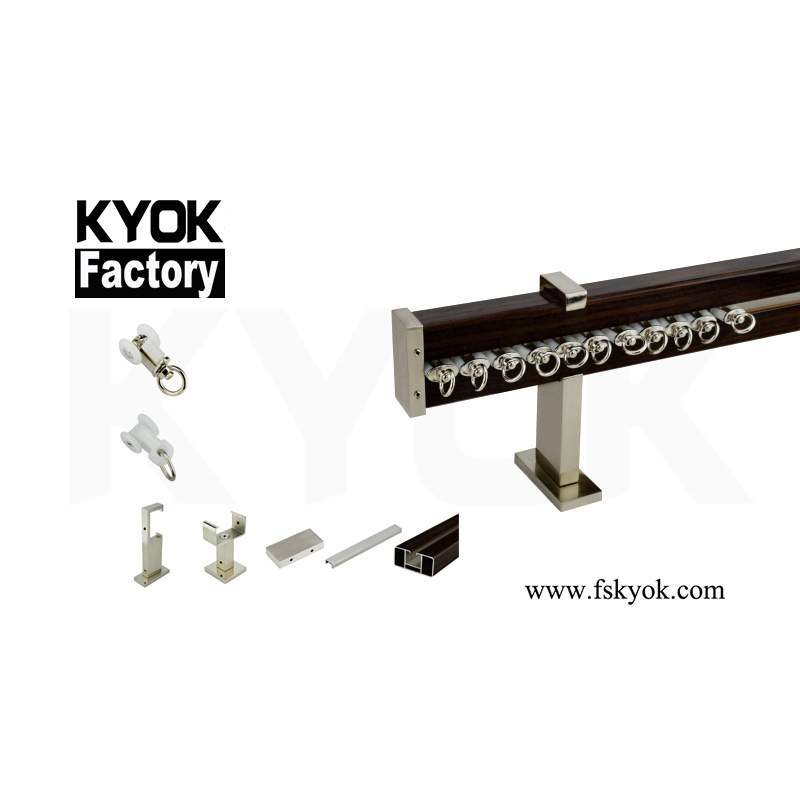 KYOK Facy American Style Curtain Track Home Decor Sliding Curtain Track China Factory Curtain Accessories Track Wholesale