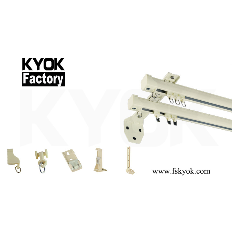 KYOK Facy American Style Curtain Track Home Decor Sliding Curtain Track China Factory Curtain Accessories Track Wholesale