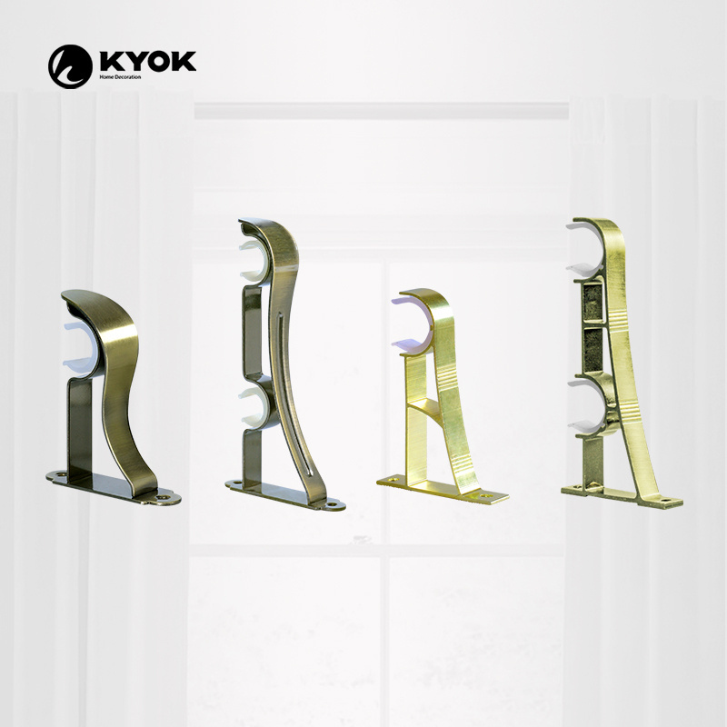 KYOK curtain hooks curtain rod brackets hanger with screws